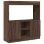 Aparador de madera de ingeniería marrón roble 92x33x100 cm by , Bookcases and shelves - Ref: Foro24-855130, Price: 73,54 €, D...