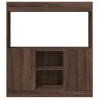 Aparador de madera de ingeniería marrón roble 92x33x100 cm by , Bookcases and shelves - Ref: Foro24-855130, Price: 73,54 €, D...