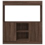 Aparador de madera de ingeniería marrón roble 92x33x100 cm by , Bookcases and shelves - Ref: Foro24-855130, Price: 75,10 €, D...