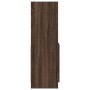 Aparador de madera de ingeniería marrón roble 92x33x100 cm by , Bookcases and shelves - Ref: Foro24-855130, Price: 75,10 €, D...