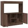 Aparador de madera de ingeniería marrón roble 92x33x100 cm by , Bookcases and shelves - Ref: Foro24-855130, Price: 73,54 €, D...