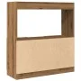Engineered wood oak artisian sideboard 92x33x100 cm by , Bookcases and shelves - Ref: Foro24-855132, Price: 72,30 €, Discount: %