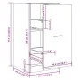 Erste-Hilfe-Schrank aus weißem Ingenieurholz 40x41x77,5 cm von , Schließfächer und Lagerschränke - Ref: Foro24-855187, Preis:...
