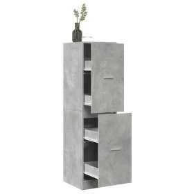 Armario botiquín madera ingeniería gris hormigón 40x41x144,5 cm by , Lockers and storage cabinets - Ref: Foro24-3309639, Pric...