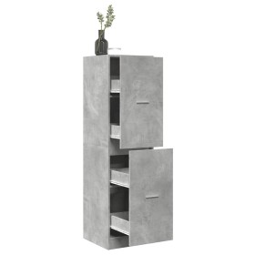 Armario botiquín madera ingeniería gris hormigón 40x41x144,5 cm by , Lockers and storage cabinets - Ref: Foro24-3309639, Pric...