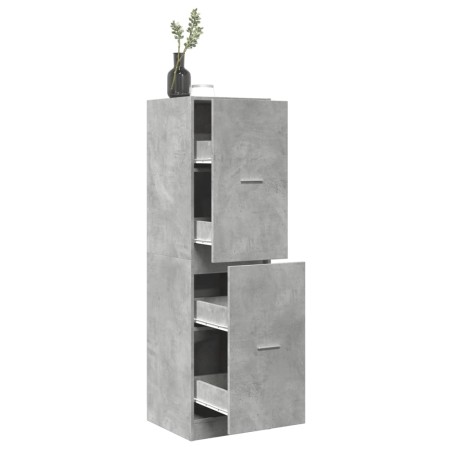 Armario botiquín madera ingeniería gris hormigón 40x41x144,5 cm by , Lockers and storage cabinets - Ref: Foro24-3309639, Pric...