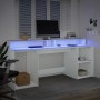 Schreibtisch mit LED-Licht, aus weißem Ingenieurholz, 200x55x91 cm. von , Schreibtische - Ref: Foro24-3309438, Preis: 191,81 ...