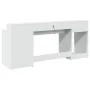 Schreibtisch mit LED-Licht, aus weißem Ingenieurholz, 200x55x91 cm. von , Schreibtische - Ref: Foro24-3309438, Preis: 186,95 ...