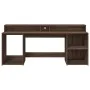 Escritorio con LED madera ingeniería marrón roble 200x55x91 cm by , Desks - Ref: Foro24-3309444, Price: 189,24 €, Discount: %