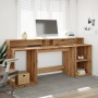 Escritorio con LED madera ingeniería roble artisian 200x55x91cm by , Desks - Ref: Foro24-3309446, Price: 190,66 €, Discount: %