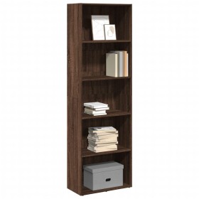 Estantería de madera de ingeniería marrón roble 60x30x189 cm by , Bookcases and shelves - Ref: Foro24-857923, Price: 92,58 €,...
