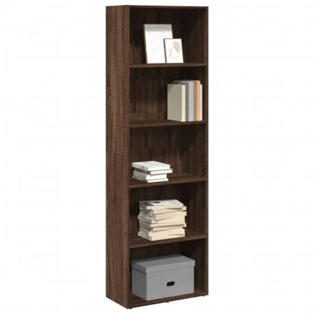Estantería de madera de ingeniería marrón roble 60x30x189 cm de , Librerías y estanterías - Ref: Foro24-857923, Precio: 95,54...