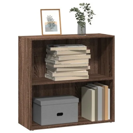 Estantería de madera de ingeniería marrón roble 80x30x77 cm by , Bookcases and shelves - Ref: Foro24-857928, Price: 40,09 €, ...