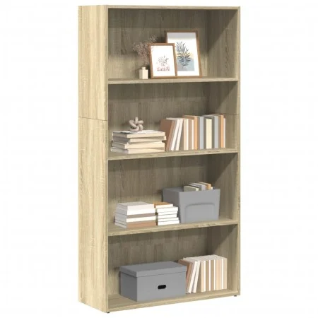 Estantería de madera de ingeniería roble Sonoma 80x30x152 cm de , Librerías y estanterías - Ref: Foro24-857942, Precio: 67,71...