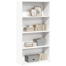 Estantería de madera de ingeniería blanca 80x30x152 cm by , Bookcases and shelves - Ref: Foro24-857940, Price: 68,67 €, Disco...