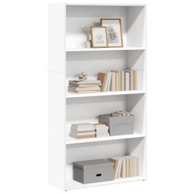 Weißes Regal aus Holzwerkstoff 80x30x152 cm von , Bücherregale und Regale - Ref: Foro24-857940, Preis: 69,54 €, Rabatt: %