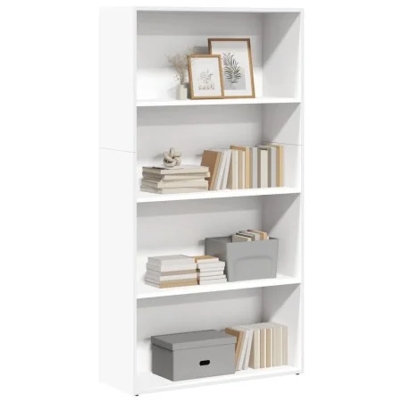 Estantería de madera de ingeniería blanca 80x30x152 cm by , Bookcases and shelves - Ref: Foro24-857940, Price: 69,54 €, Disco...