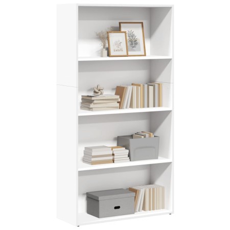 Weißes Regal aus Holzwerkstoff 80x30x152 cm von , Bücherregale und Regale - Ref: Foro24-857940, Preis: 69,54 €, Rabatt: %