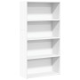 Estantería de madera de ingeniería blanca 80x30x152 cm by , Bookcases and shelves - Ref: Foro24-857940, Price: 69,54 €, Disco...
