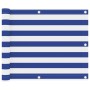 Balkonmarkise aus weißem und blauem Oxford-Stoff, 75 x 500 cm von vidaXL, Sonnenschirme - Ref: Foro24-134914, Preis: 19,77 €,...