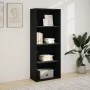 Schwarzes Regal aus Holzwerkstoff 60x30x152 cm von , Bücherregale und Regale - Ref: Foro24-857909, Preis: 71,64 €, Rabatt: %