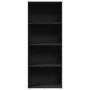 Schwarzes Regal aus Holzwerkstoff 60x30x152 cm von , Bücherregale und Regale - Ref: Foro24-857909, Preis: 71,64 €, Rabatt: %