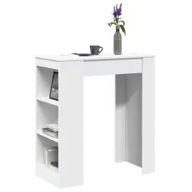Hohes Regal mit weißen Holzregalen 95x47x103,5 cm von , Küchen- und Esstische - Ref: Foro24-854382, Preis: 82,57 €, Rabatt: %