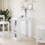 Mesa alta con estantes madera ingeniería blanca 95x47x103,5 cm de , Mesas de cocina y de comedor - Ref: Foro24-854382, Precio...