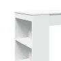 Hohes Regal mit weißen Holzregalen 95x47x103,5 cm von , Küchen- und Esstische - Ref: Foro24-854382, Preis: 83,13 €, Rabatt: %