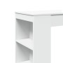 Mesa alta con estantes madera ingeniería blanca 95x47x103,5 cm by , Kitchen and dining tables - Ref: Foro24-854382, Price: 85...