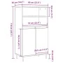 Aparador alto madera de ingeniería envejecida 60x36x110 cm by , Sideboards - Ref: Foro24-857458, Price: 85,80 €, Discount: %