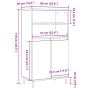 Aparador alto madera de ingeniería envejecida 60x36x110 cm von , Sideboards - Ref: Foro24-857458, Preis: 87,64 €, Rabatt: %