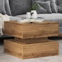 Mesa de centro con luces LED roble artisian 50x50x40 cm by , Coffee table - Ref: Foro24-857717, Price: 71,49 €, Discount: %