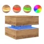 Mesa de centro con luces LED roble artisian 50x50x40 cm von , Couchtisch - Ref: Foro24-857717, Preis: 70,34 €, Rabatt: %