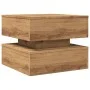 Mesa de centro con luces LED roble artisian 50x50x40 cm von , Couchtisch - Ref: Foro24-857717, Preis: 70,34 €, Rabatt: %