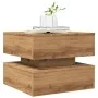 Mesa de centro con luces LED roble artisian 50x50x40 cm von , Couchtisch - Ref: Foro24-857717, Preis: 70,34 €, Rabatt: %