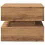 Mesa de centro con luces LED roble artisian 50x50x40 cm von , Couchtisch - Ref: Foro24-857717, Preis: 70,34 €, Rabatt: %