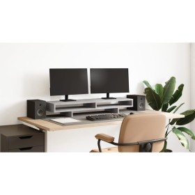 Soporte de pantalla madera ingeniería gris hormigón 100x27x15cm von , Computersockel und -erhöhungen - Ref: Foro24-854754, Pr...