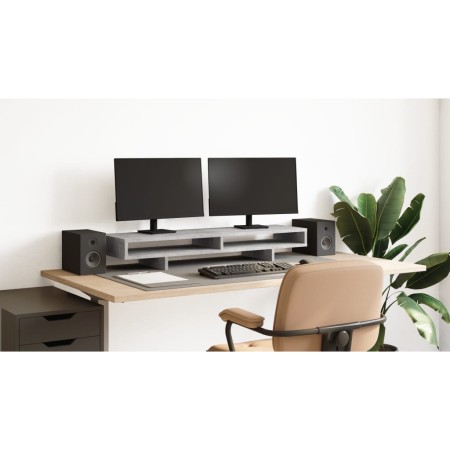 Soporte de pantalla madera ingeniería gris hormigón 100x27x15cm von , Computersockel und -erhöhungen - Ref: Foro24-854754, Pr...
