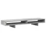 Soporte de pantalla madera ingeniería gris hormigón 100x27x15cm de , Bases y elevadores para ordenadores - Ref: Foro24-854754...