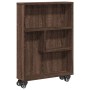 Carrito de almacenaje estrecho madera marrón roble 48x13x68 cm by , Bookcases and shelves - Ref: Foro24-855229, Price: 48,85 ...