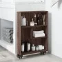 Carrito de almacenaje estrecho madera marrón roble 48x13x68 cm de , Librerías y estanterías - Ref: Foro24-855229, Precio: 48,...
