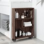 Carrito de almacenaje estrecho madera marrón roble 48x13x68 cm by , Bookcases and shelves - Ref: Foro24-855229, Price: 48,85 ...
