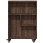 Carrito de almacenaje estrecho madera marrón roble 48x13x68 cm by , Bookcases and shelves - Ref: Foro24-855229, Price: 48,85 ...