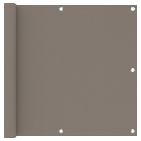 Toldo para balcón de tela oxford gris taupe 90x500 cm