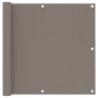Taupegraue Balkonmarkise aus Oxford-Stoff, 90 x 500 cm von vidaXL, Sonnenschirme - Ref: Foro24-134990, Preis: 26,67 €, Rabatt: %