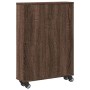 Carrito de almacenaje estrecho madera marrón roble 48x13x68 cm by , Bookcases and shelves - Ref: Foro24-855229, Price: 48,85 ...