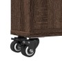 Carrito de almacenaje estrecho madera marrón roble 48x13x68 cm by , Bookcases and shelves - Ref: Foro24-855229, Price: 48,85 ...