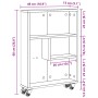 Carrito de almacenaje estrecho madera marrón roble 48x13x68 cm by , Bookcases and shelves - Ref: Foro24-855229, Price: 48,85 ...