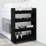 Carro de almacenaje estrecho 4 niveles madera ingeniería negro by , Kitchen and dining carts - Ref: Foro24-855260, Price: 62,...